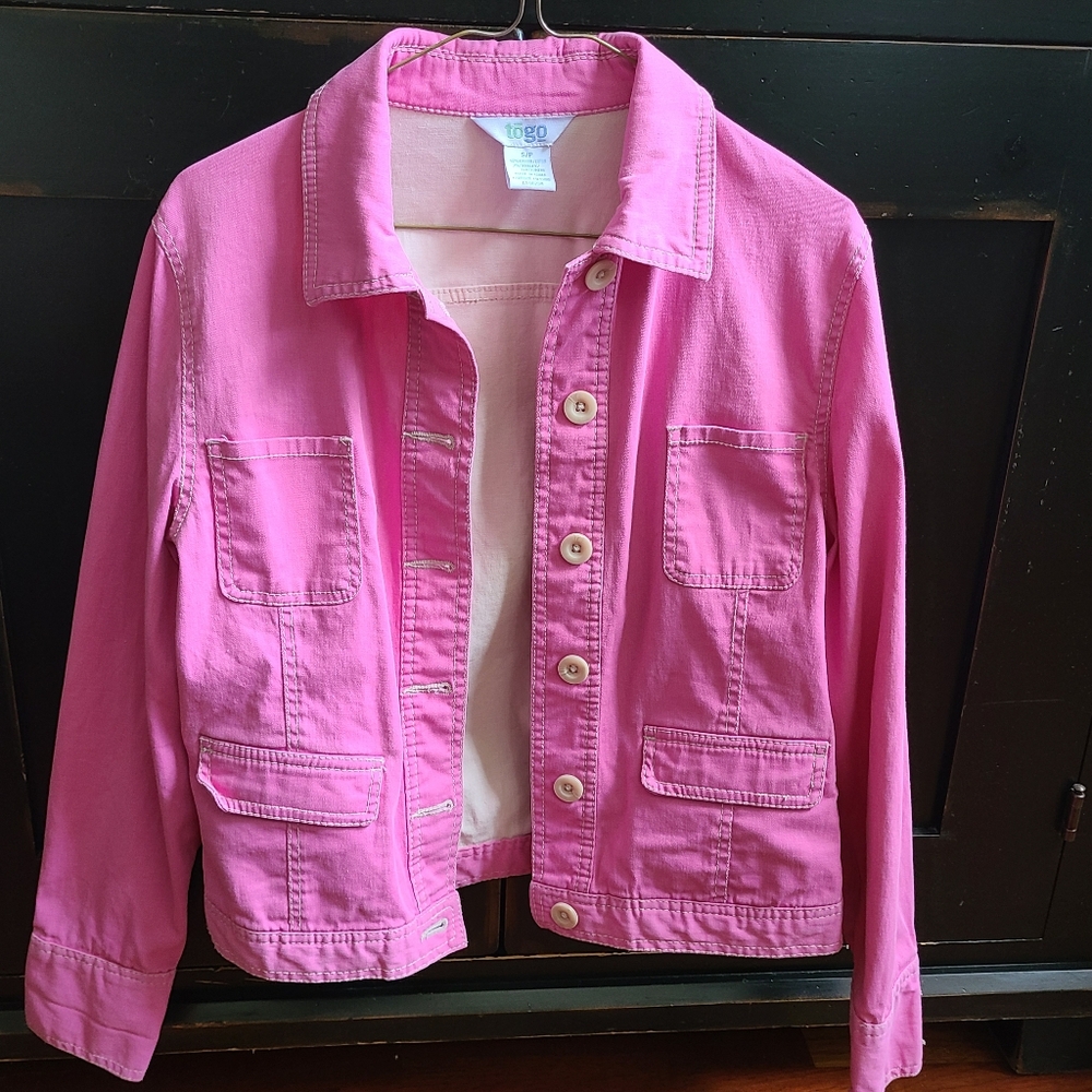 Pink  Jean Jacket Size Small Womens